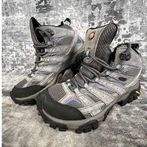 Merrell Moab 2 Mid Waterproof Hiking Boot Women's 7.5 Grey Blue  Athleisure